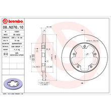 Brembo OE - Automotive Front UV Coated Rotor fits 2015 Nissan Leaf/15-20 Nissan Rogue [MPN: 08.N276.10]_1998359