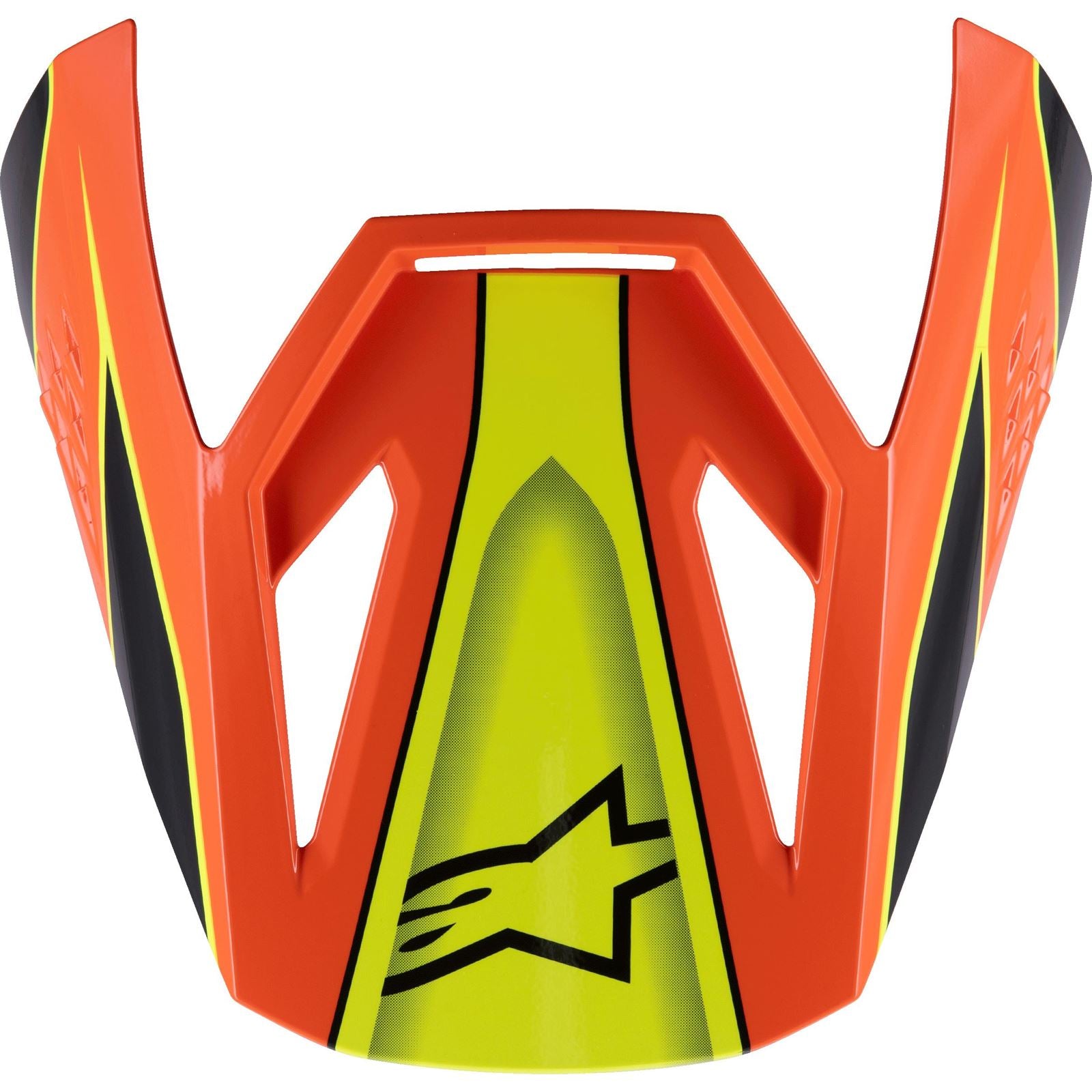 Alpinestars SM3 Youth Fray Visor - Black/Orange/Yellow Fluo - Glossy [MPN: 8980525-1455-TU]_1864257