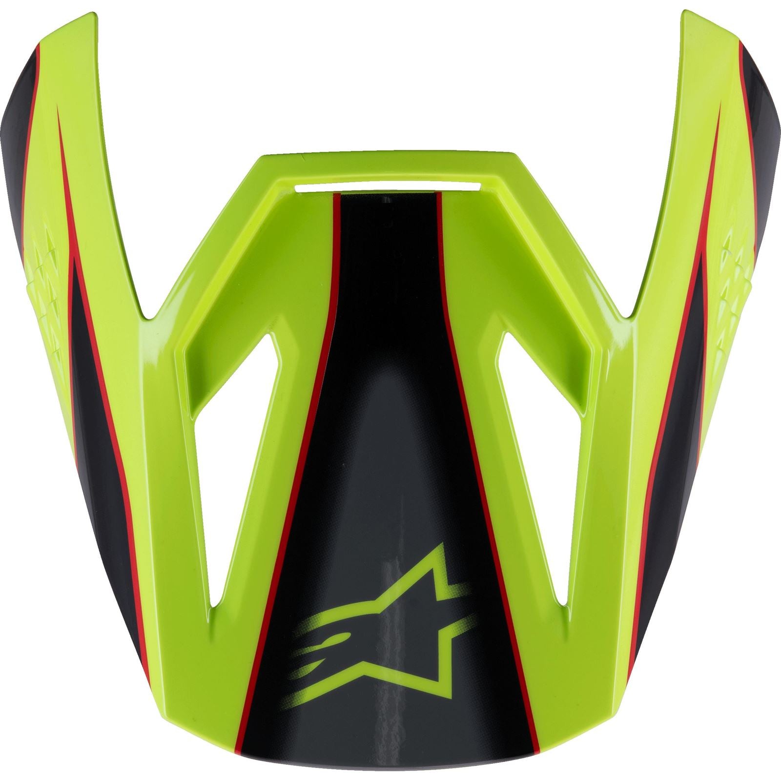 Alpinestars SM3 Youth Fray Visor - Red/Yellow Fluo/Black - Glossy [MPN: 8980525-3051-TU]_1864237