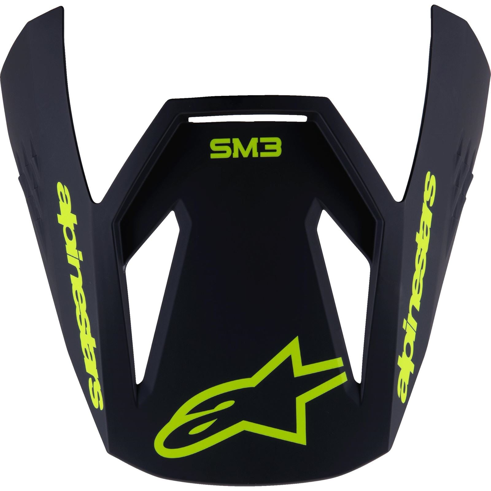 Alpinestars SM3 Youth Radium Visor - Black/Yellow Fluo - Matte [MPN: 8980625-1559-TU]_1864236