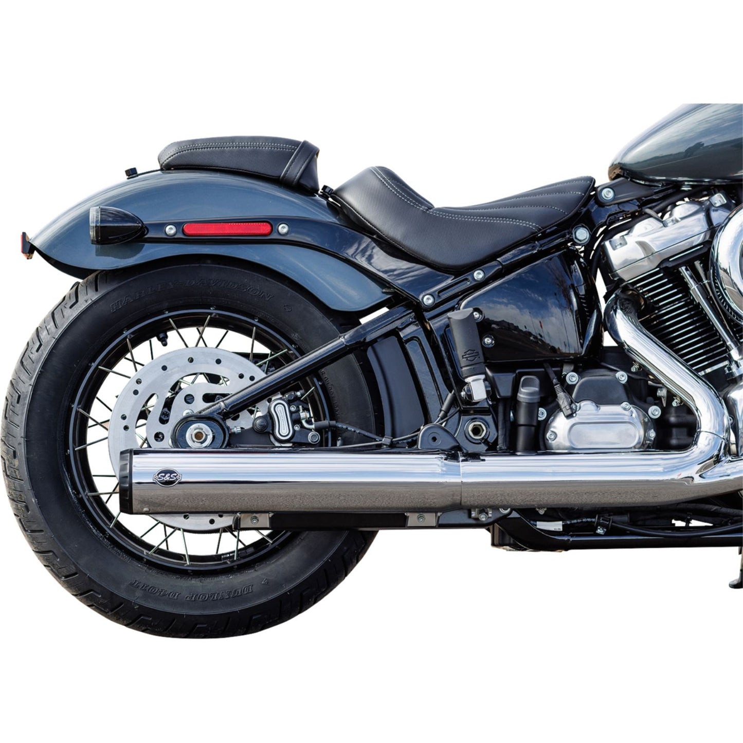 S&S Cycle Grand National Slip-On Muffler - 50 State - 4" Chrome for M8 Softail [MPN: 550-1160]_1726921