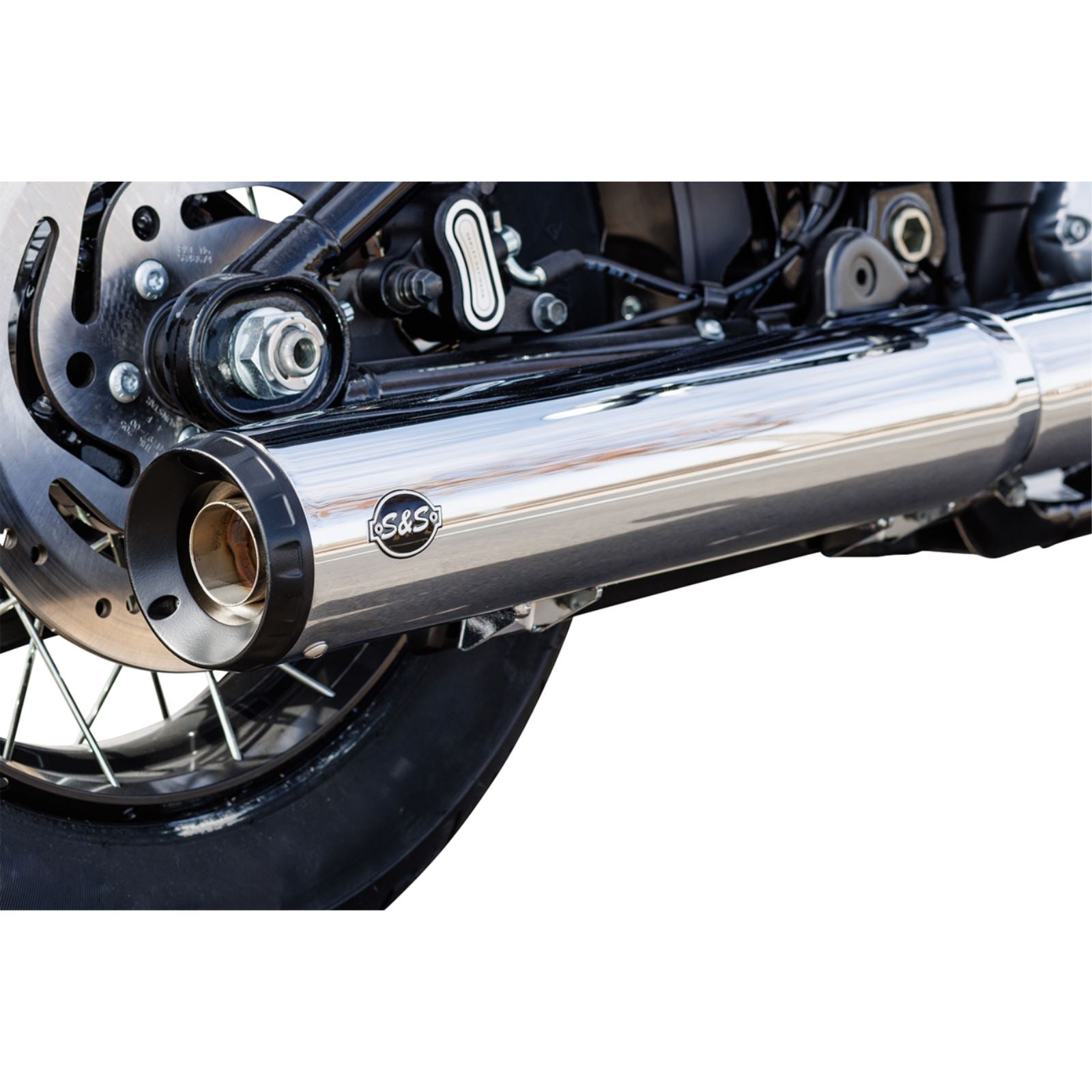 S&S Cycle Grand National Slip-On Muffler - 50 State - 4" Chrome for M8 Softail [MPN: 550-1160]_1726922
