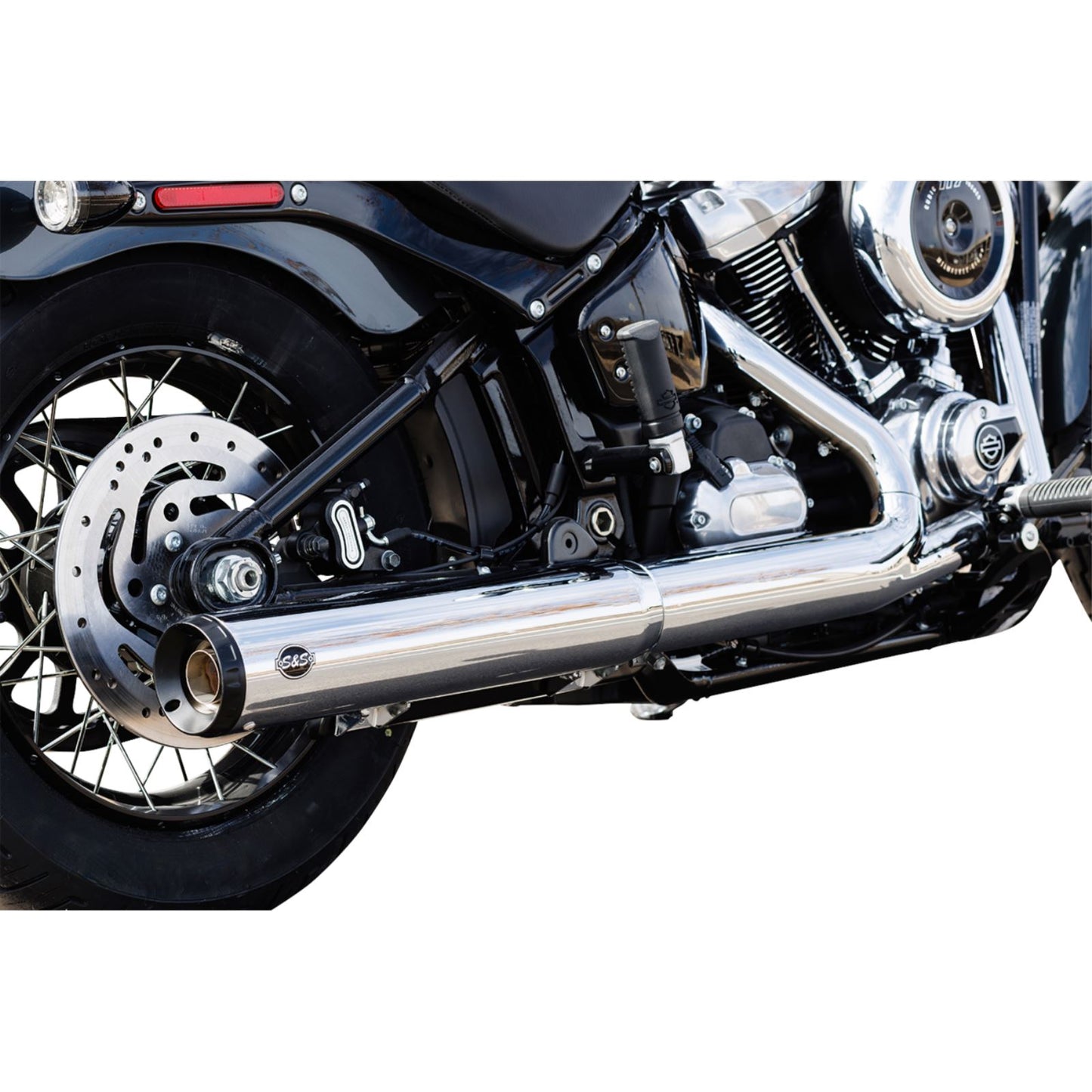 S&S Cycle Grand National Slip-On Muffler - 50 State - 4" Chrome for M8 Softail [MPN: 550-1160]_1726987