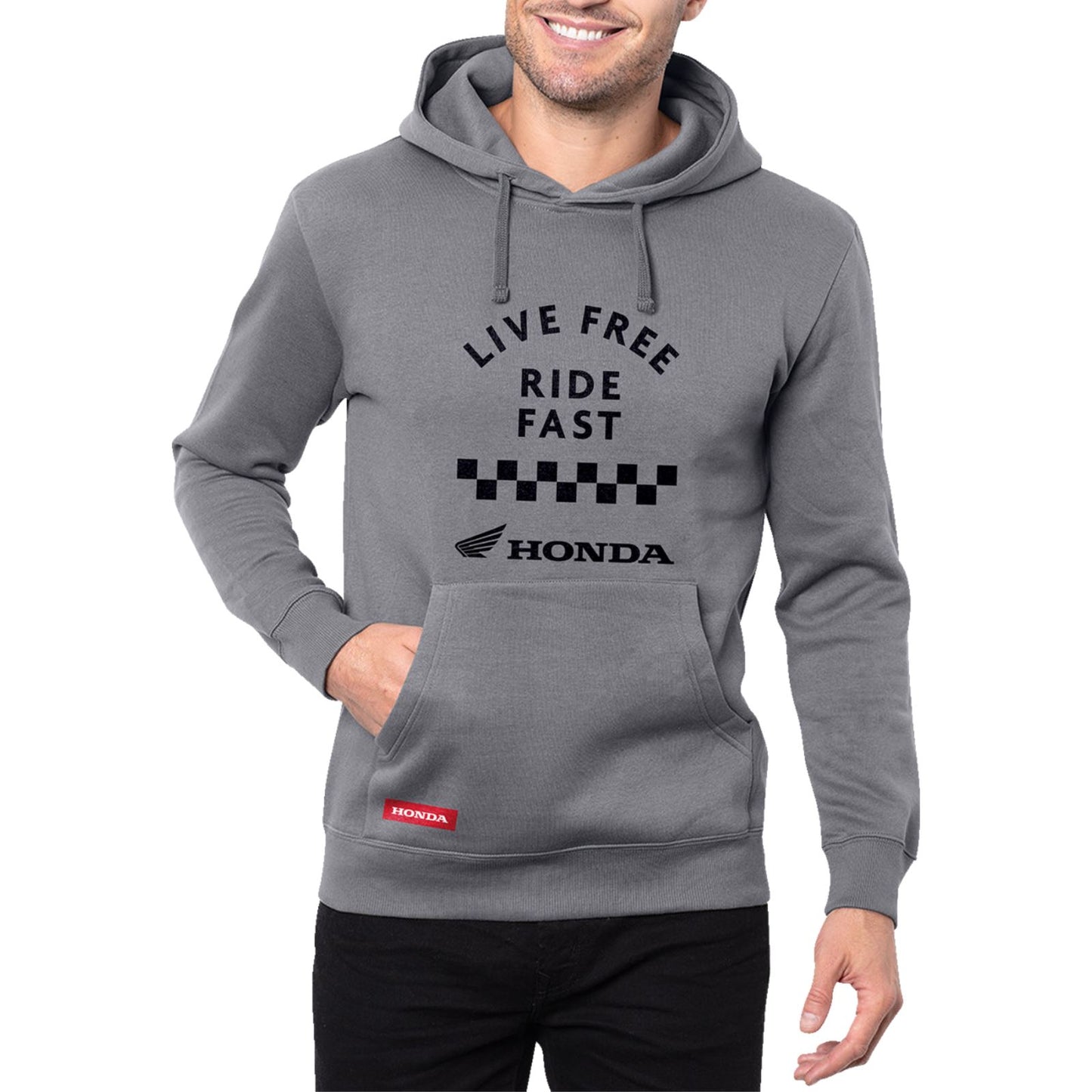 Honda Live Free Ride Fast Hoodie - Gray_1726976
