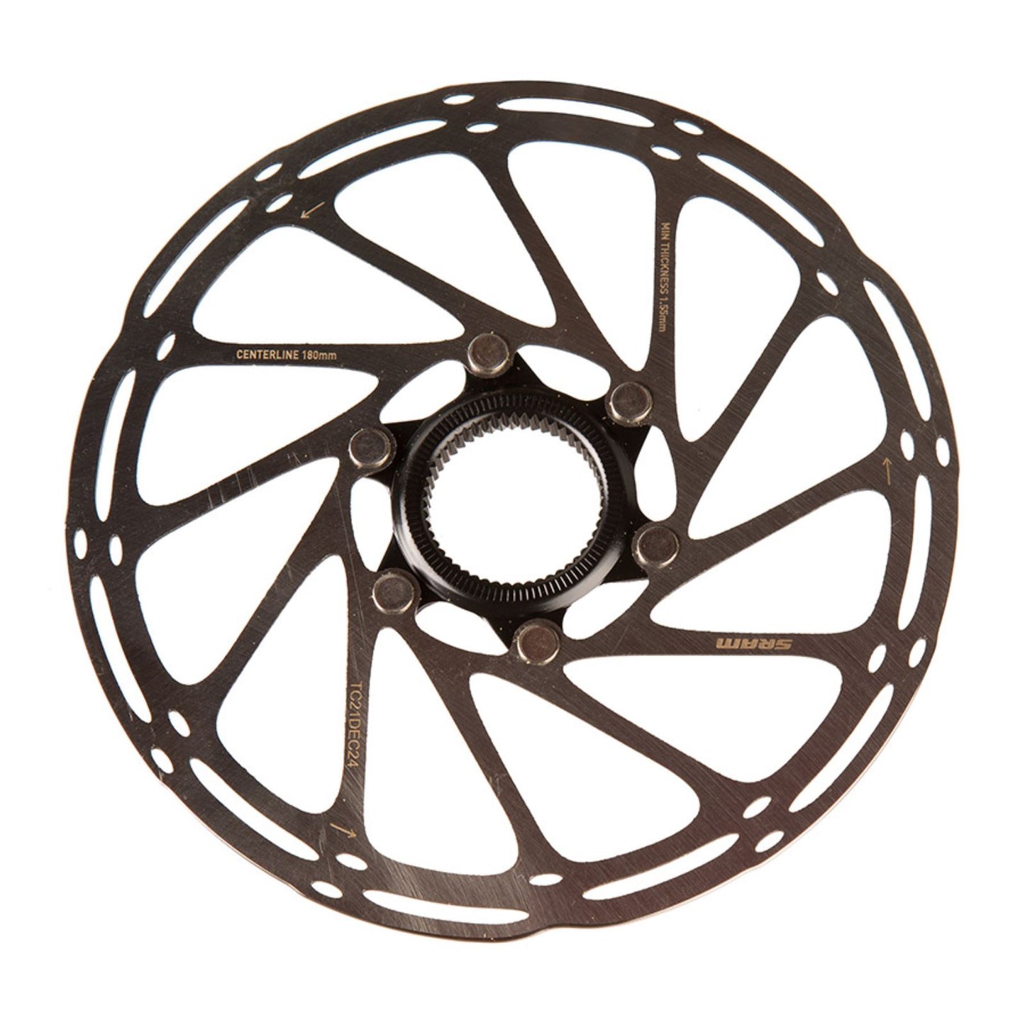 SRAM CenterLine Disc Brake Rotor - 180mm, Center Lock, 2.0mm, Includes Internal Tooled Lockring [MPN: 00.5018.037.038]_1727045