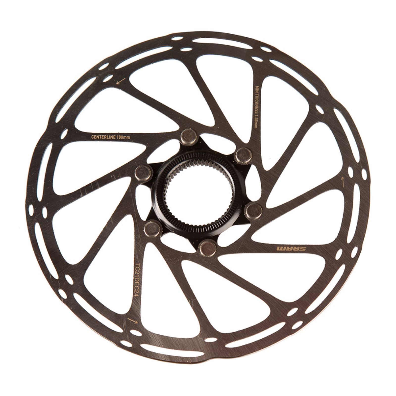 SRAM CenterLine Disc Brake Rotor - 180mm, Center Lock, 2.0mm, Includes Internal Tooled Lockring [MPN: 00.5018.037.038]_1727045