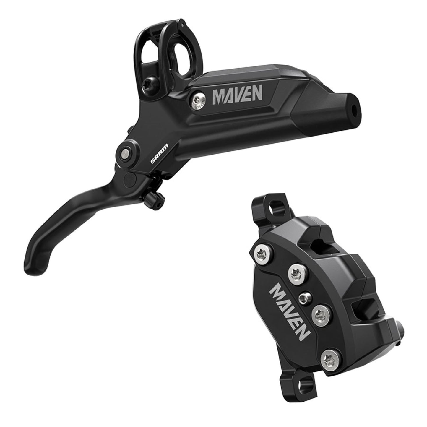 SRAM Maven Base Disc Brake and Lever - Rear or Front, 2000mm Hose, Post Mount, 4-Piston, Aluminum Lever, SS Hardware, Diffusion Black, A1 [MPN: 00.5018.241.001]_1727116
