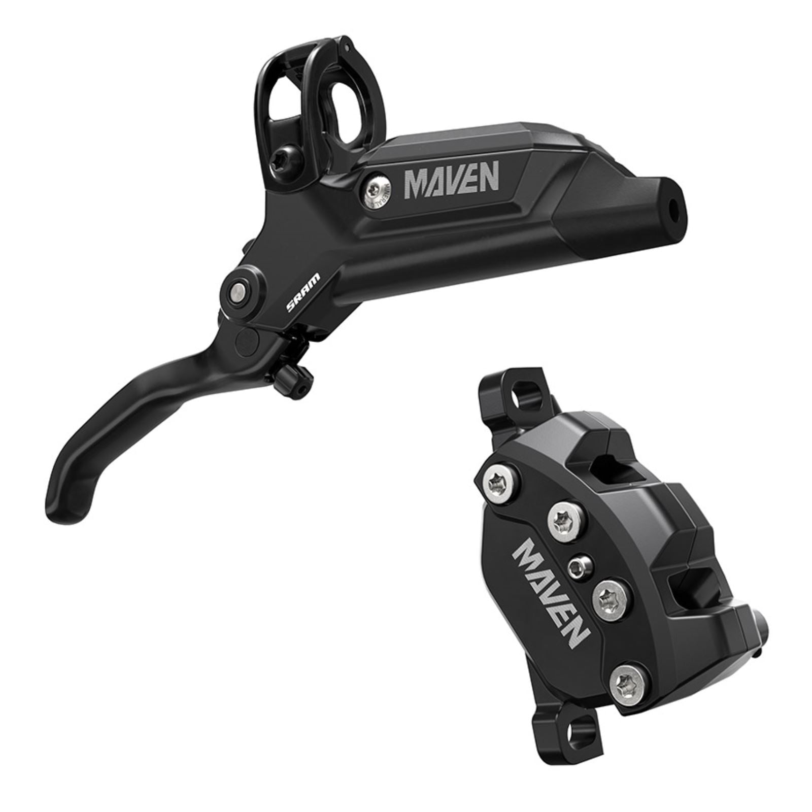 SRAM Maven Base Disc Brake and Lever - Rear or Front, 2000mm Hose, Post Mount, 4-Piston, Aluminum Lever, SS Hardware, Diffusion Black, A1 [MPN: 00.5018.241.001]_1727116