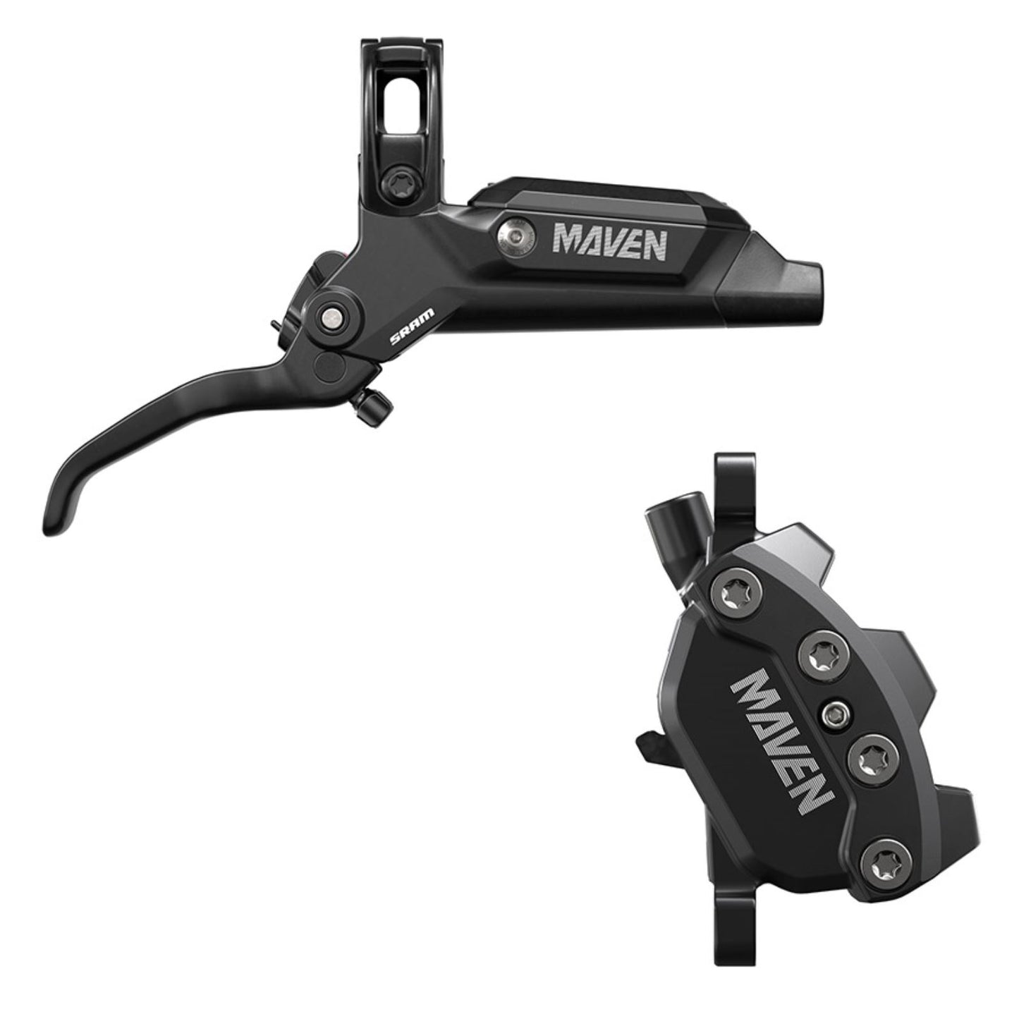 SRAM Maven Base Disc Brake and Lever - Rear or Front, 2000mm Hose, Post Mount, 4-Piston, Aluminum Lever, SS Hardware, Diffusion Black, A1 [MPN: 00.5018.241.001]_1727117