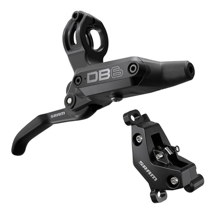 SRAM DB6 Disc Brake and Lever - Left, Front or Rear, 2000mm Hose, Post Mount, 4-Piston, Aluminum Lever, Diffusion Black, A1 [MPN: 00.5018.243.000]_1727118