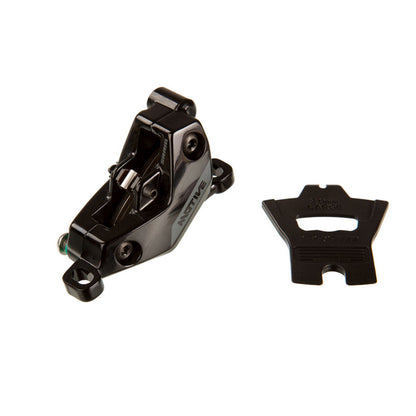 SRAM Motive Silver Disc Brake Caliper Assembly - Front/Rear, Post Mount, 4-Piston, Gloss Black, A1+ [MPN: 11.5018.056.030]_1727093