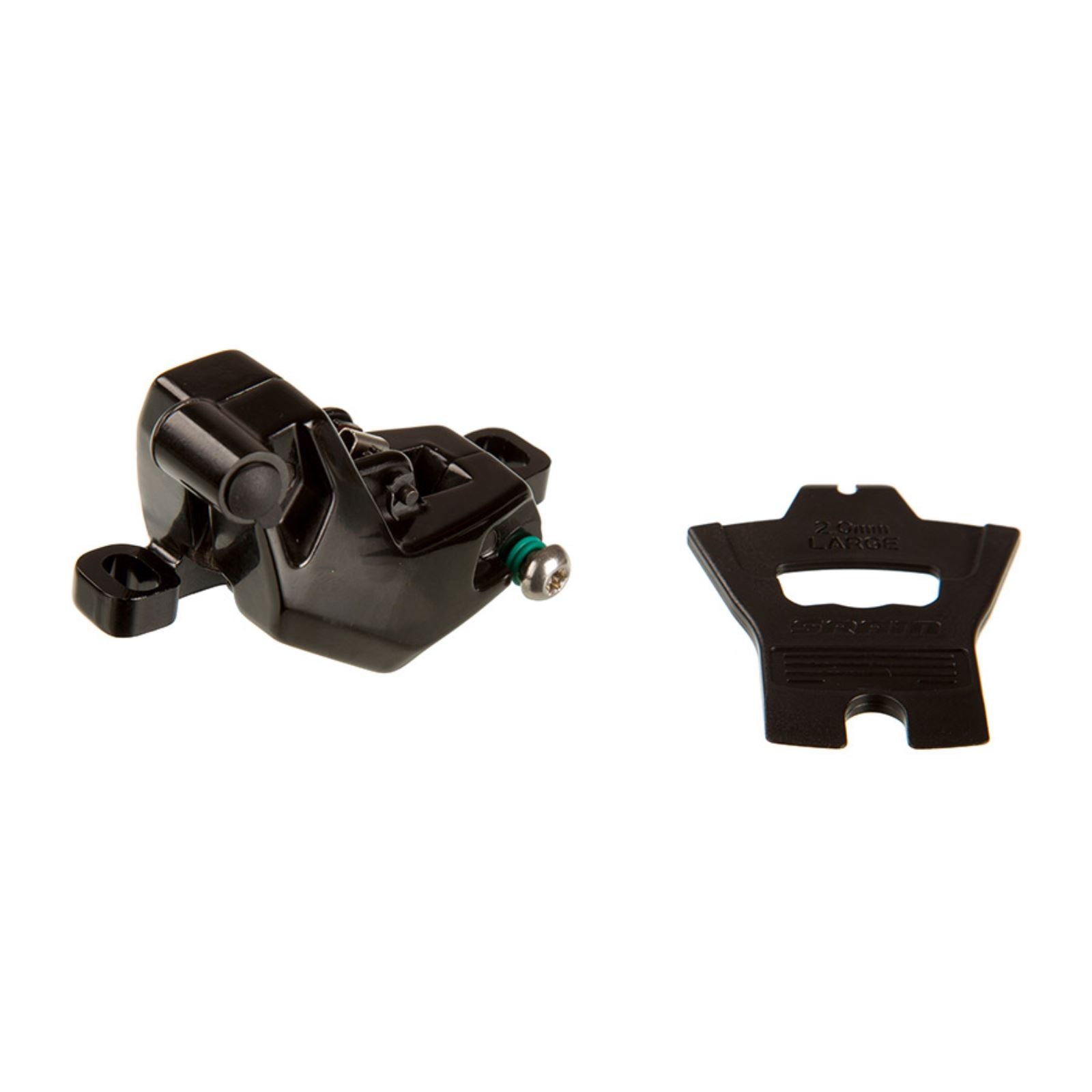 SRAM Motive Silver Disc Brake Caliper Assembly - Front/Rear, Post Mount, 4-Piston, Gloss Black, A1+ [MPN: 11.5018.056.030]_1727094