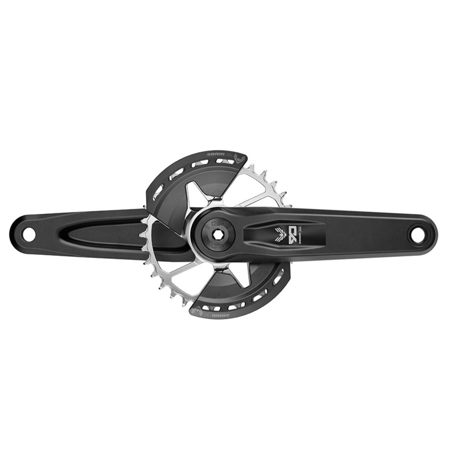 SRAM Eagle 90 T-Type Wide Crankset - 165mm, 12-Speed, 32t Chainring, Direct Mount, 2-Guards, DUB Spindle Interface, Black/Silver [MPN: 00.6118.700.002]_1727139