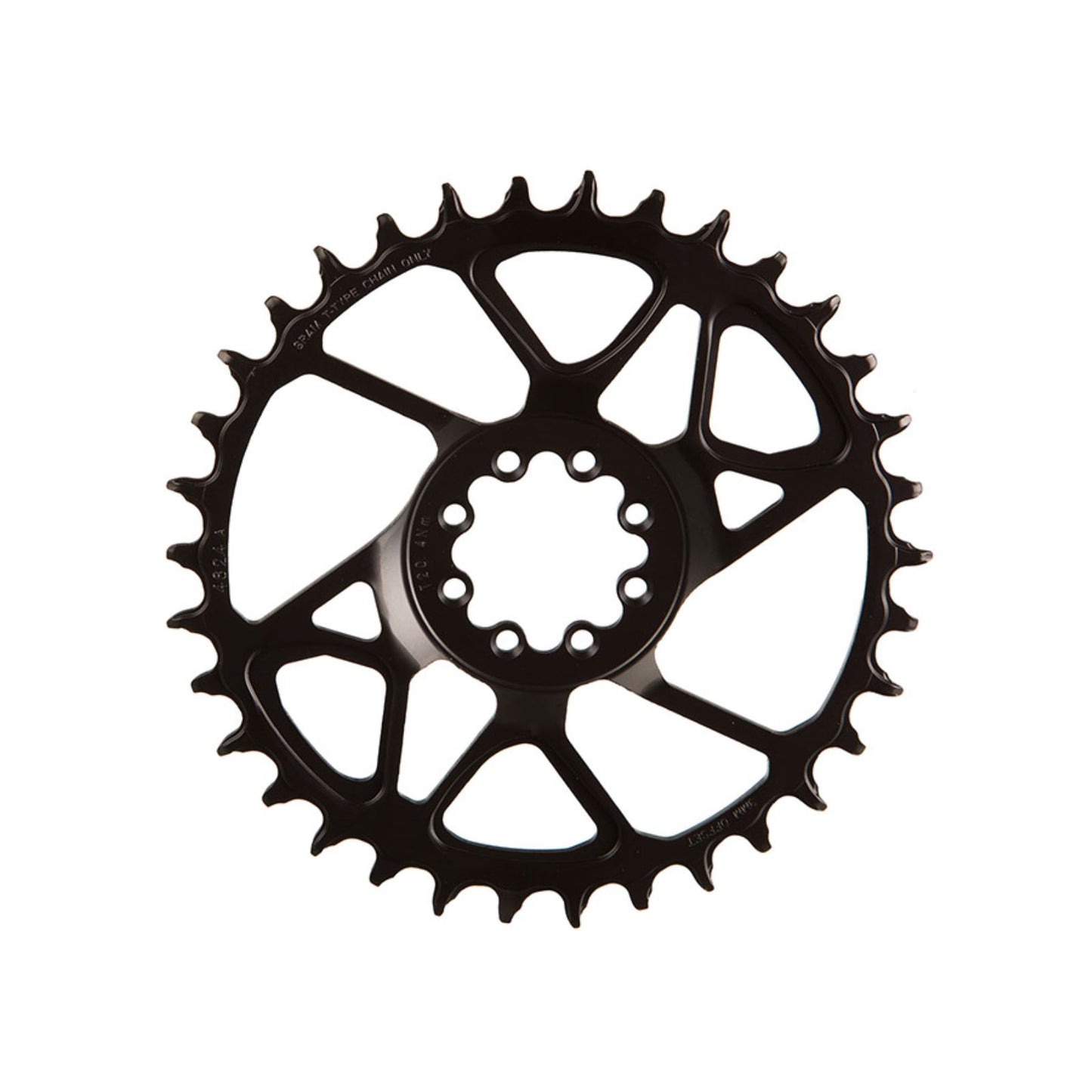 SRAM S1000 Eagle T-Type Direct Mount Chainring - 34t, 12-Speed, 8-Bolt Direct Mount, 3mm Offset, Steel, Black [MPN: 11.6218.071.002]_1727192