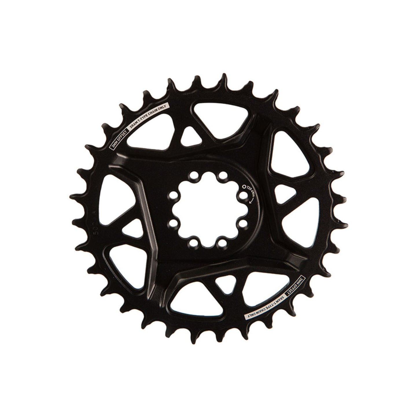 SRAM S1000 Eagle T-Type Direct Mount Chainring - 32t, 12-Speed, 8-Bolt Direct Mount, 3mm Offset, Aluminum, Black [MPN: 11.6218.071.004]_1727196