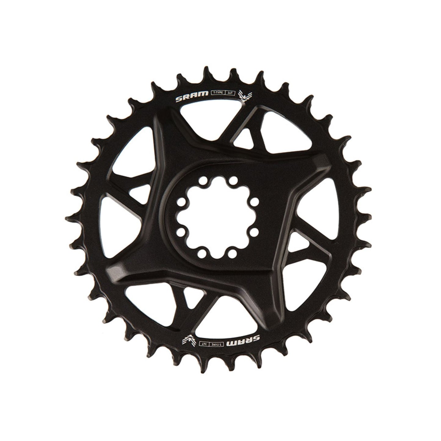 SRAM S1000 Eagle T-Type Direct Mount Chainring - 34t, 12-Speed, 8-Bolt Direct Mount, 3mm Offset, Aluminum, Black [MPN: 11.6218.071.005]_1727198