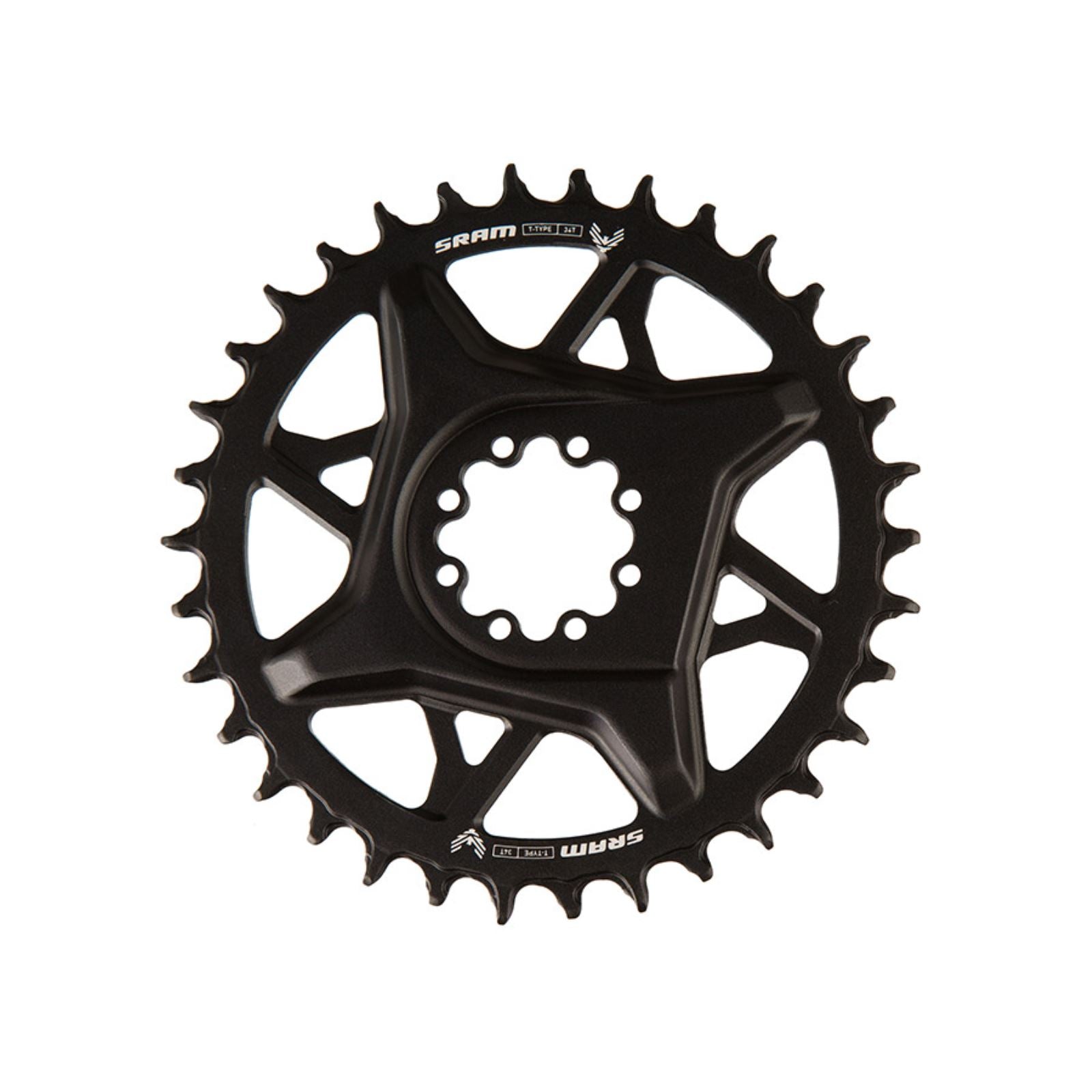 SRAM S1000 Eagle T-Type Direct Mount Chainring - 34t, 12-Speed, 8-Bolt Direct Mount, 3mm Offset, Aluminum, Black [MPN: 11.6218.071.005]_1727198