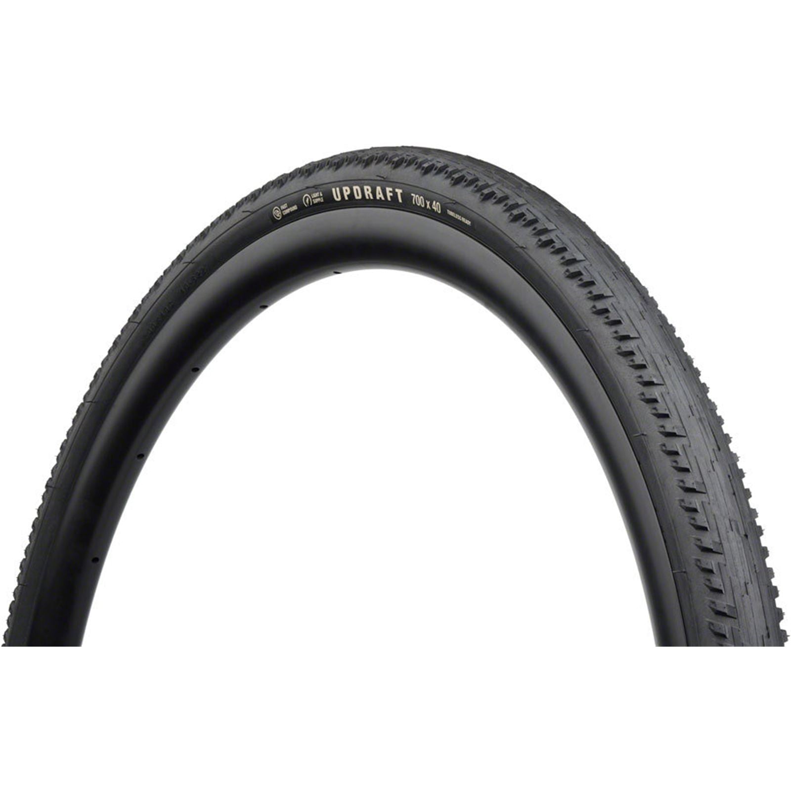 Teravail Updraft Tire - 700 x 40, Tubeless, Folding, Black, Light and Supple [MPN: 19-000539]_1932921