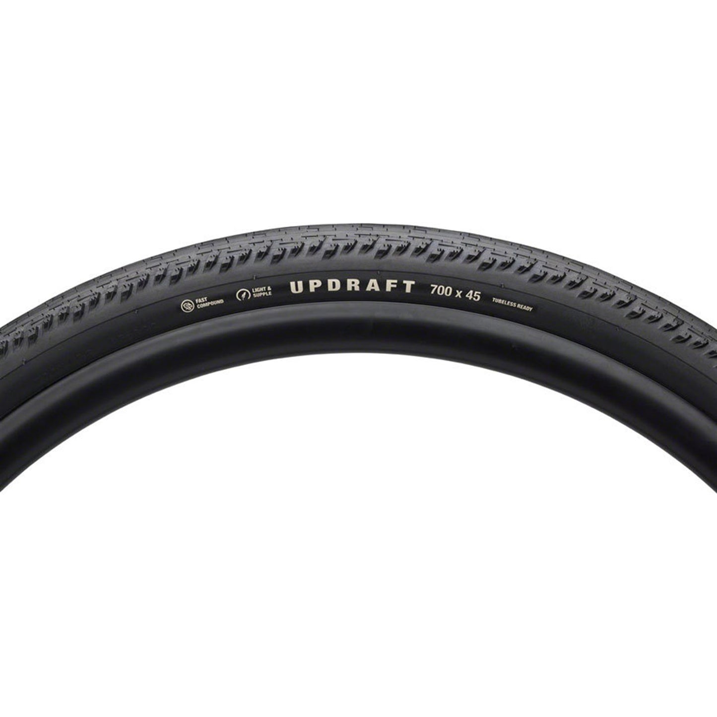 Teravail Updraft Tire - 700 x 45, Tubeless, Folding, Black, Light and Supple [MPN: 19-000540]_1932994