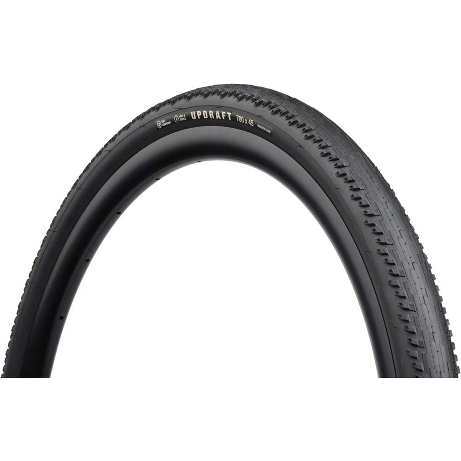 Teravail Updraft Tire - 700 x 45, Tubeless, Folding, Black, Light and Supple [MPN: 19-000540]_1932995
