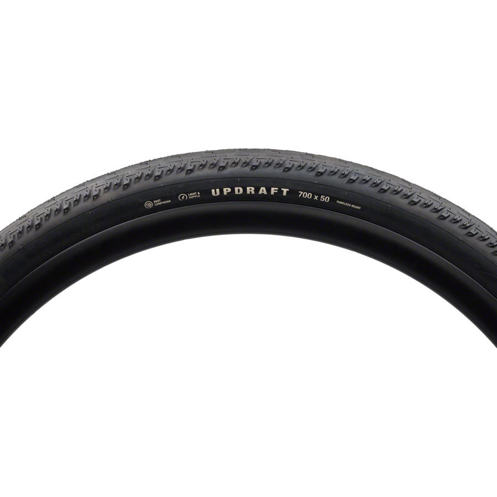 Teravail Updraft Tire - 700 x 50, Tubeless, Folding, Black, Light and Supple [MPN: 19-000542]_1933009