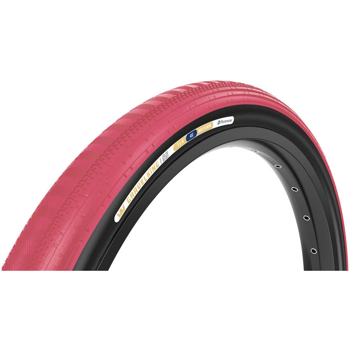 Panaracer GravelKing SS Tire - 700x40, Tubeless, Folding, Cranberry/Black [MPN: F740-GKSS-CR-B2]_1933096