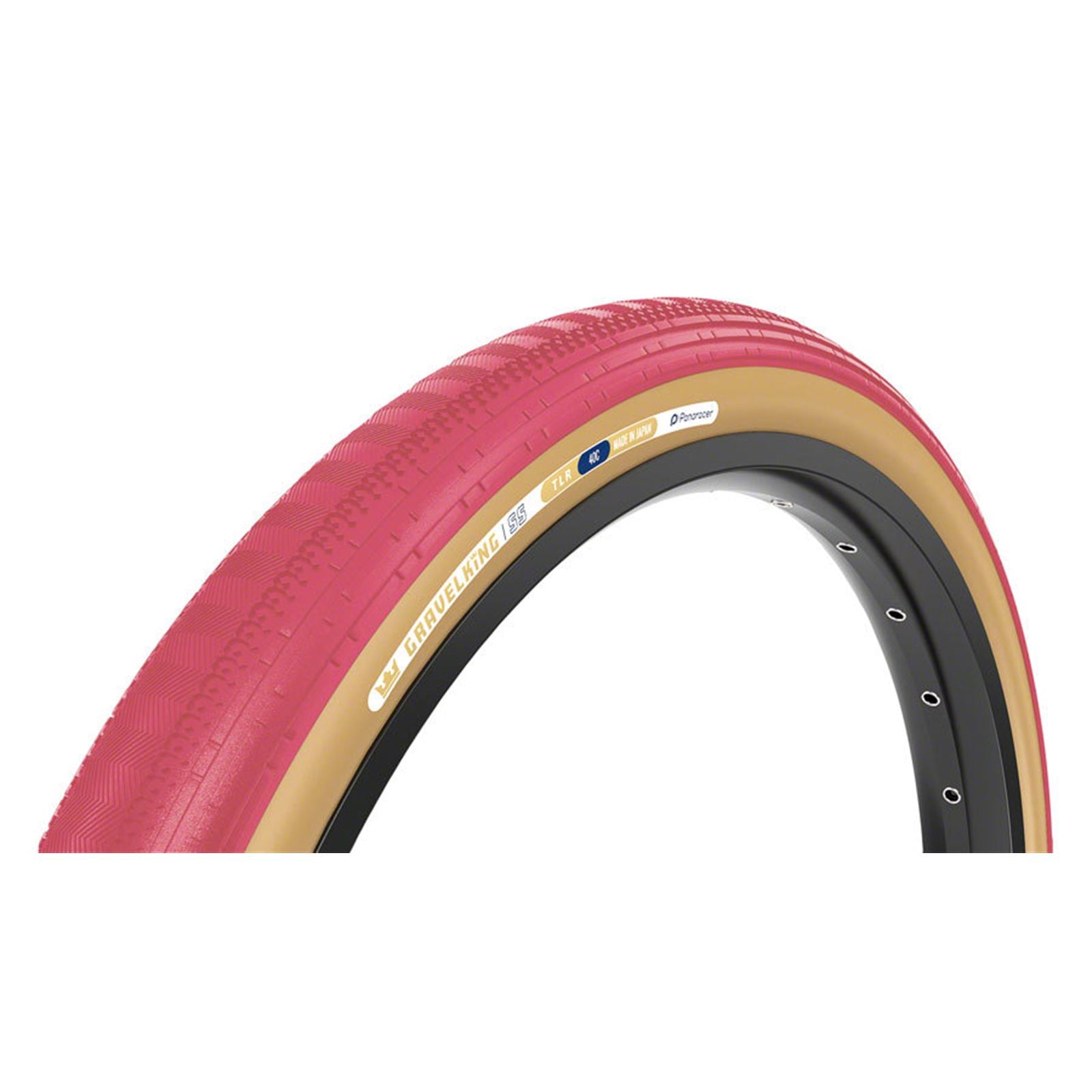 Panaracer GravelKing SS Tire - 700x45, Tubeless, Folding, Cranberry/Brown [MPN: F745-GKSS-CR-D2]_1933098