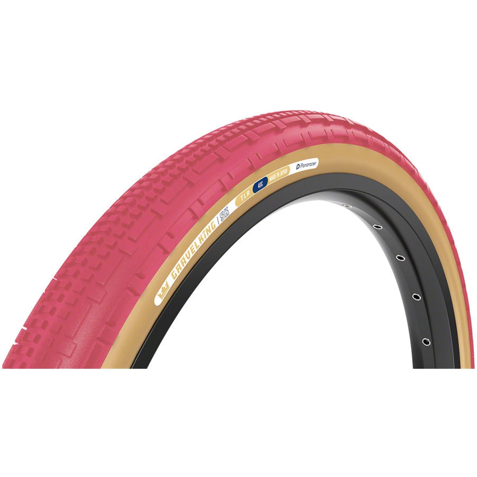 Panaracer GravelKing SK Tire 700x40, Tubeless, Folding, Cranberry/Brown [MPN: F740-GKSK-CR-D2]_1933107