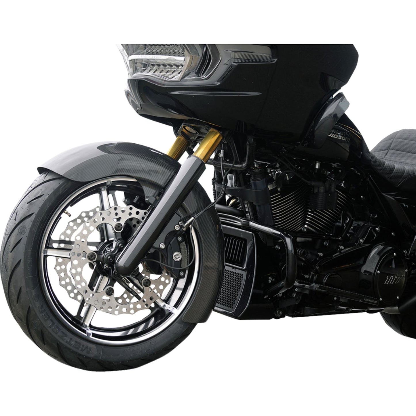 Arlen Ness Wheel with Hub/Adapter - Factory 24 - Front - Black/Contrast Cut - 18x5.5 [MPN: 91-652]_1731812