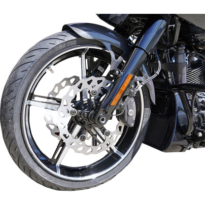 Arlen Ness Wheel with Hub/Adapter - Factory 24 - Front - Black/Contrast Cut - 21x3.5 [MPN: 91-654]_1731552