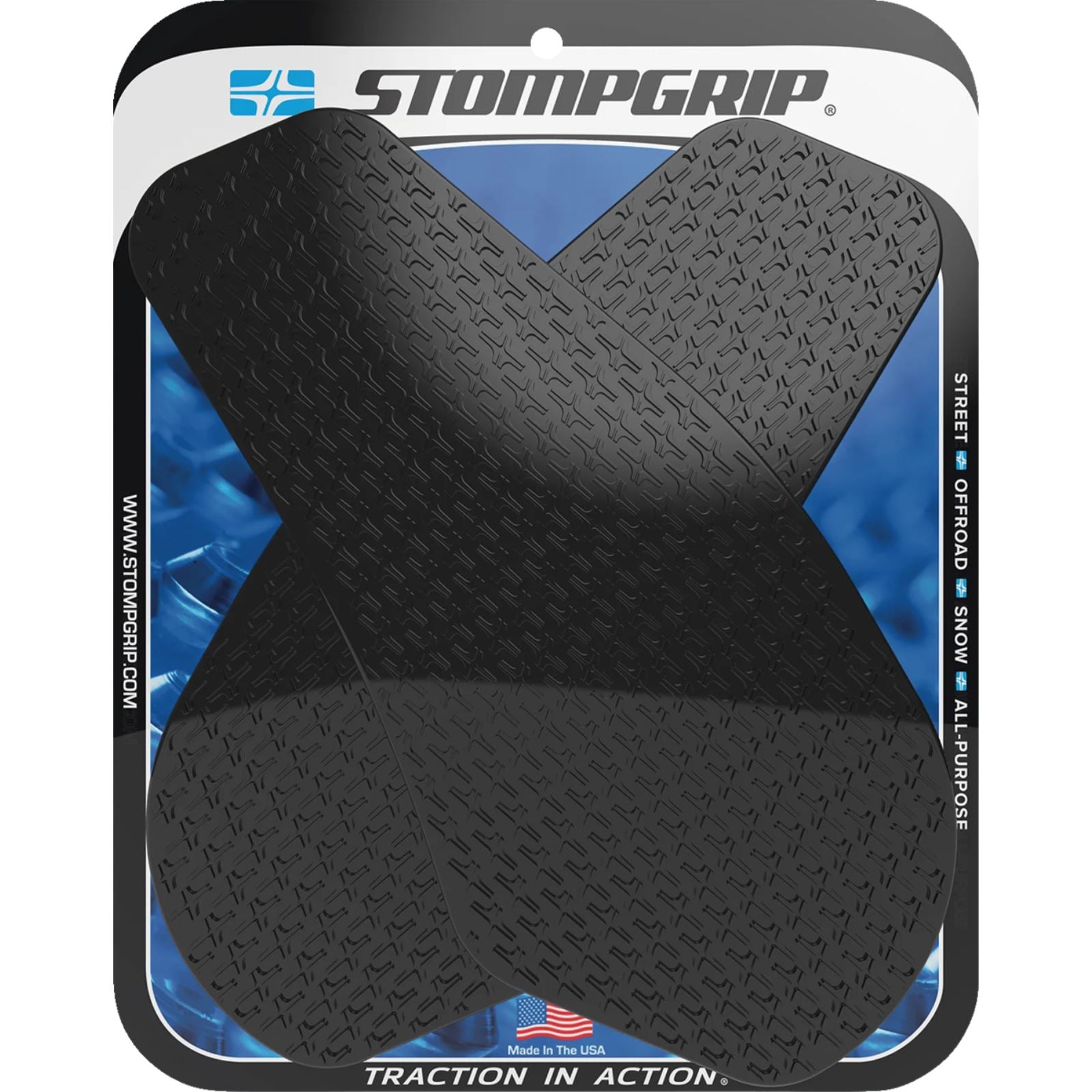 Stompgrip Traction Pad Tank Grips - Icon - Black for YZF-R6 [MPN: 55-14-0004B]_1731818