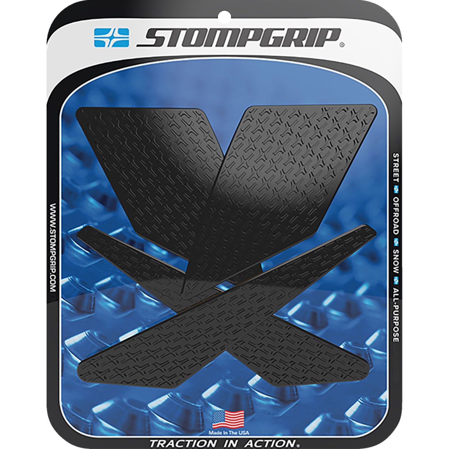 Stompgrip Traction Pad Tank Grips - Icon - Black for KLX 300/SM [MPN: 55-14-0089-1B]_1731394