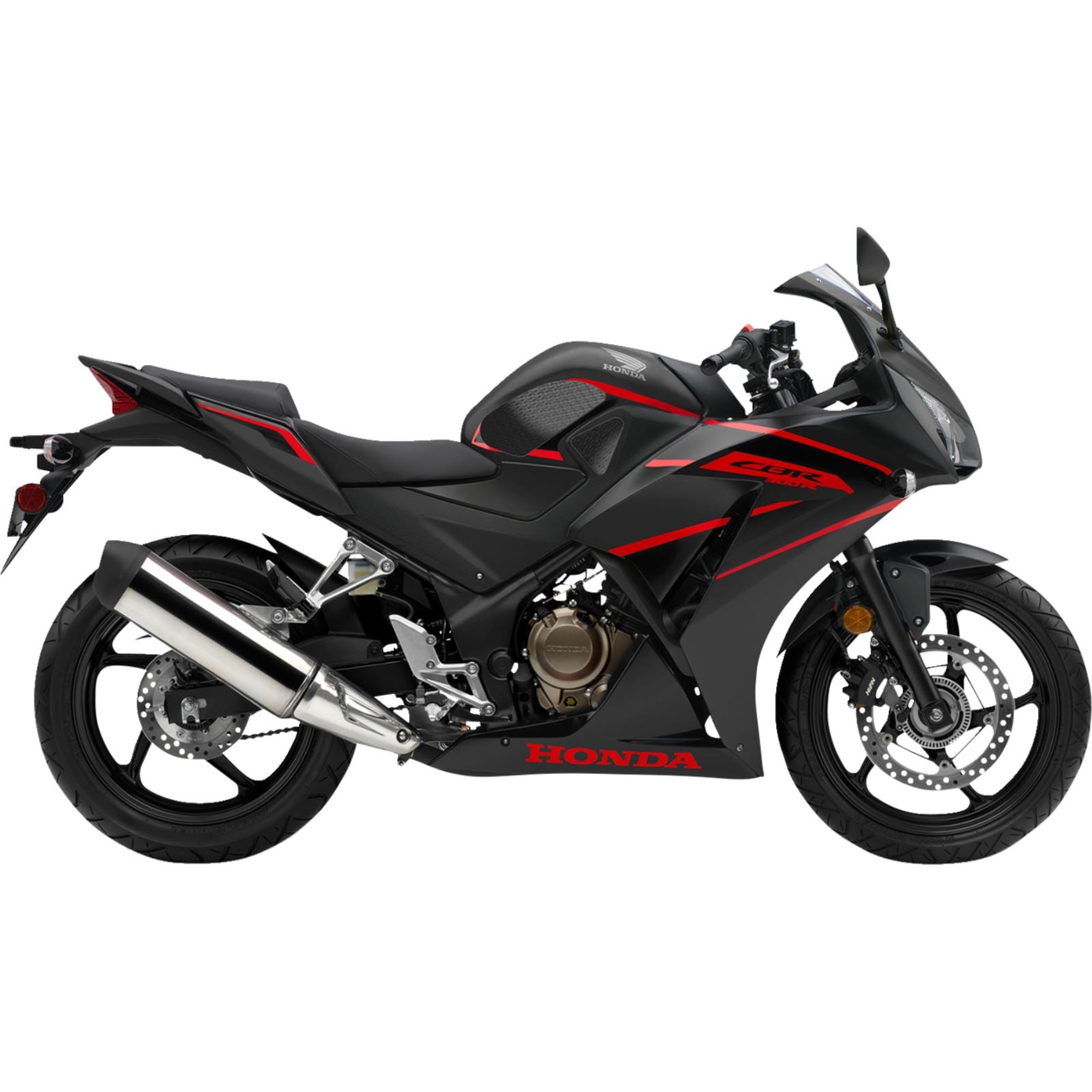 Stompgrip Traction Pad Tank Grips - Icon - Black for CBR 250R/300R [MPN: 55-14-0100B]_1731541