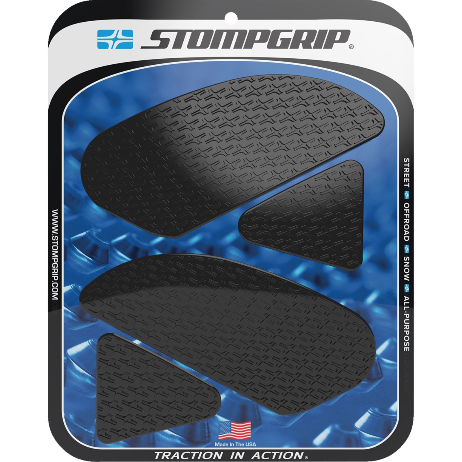 Stompgrip Traction Pad Tank Grips - Icon - Black for CBR 250R/300R [MPN: 55-14-0100B]_1731599