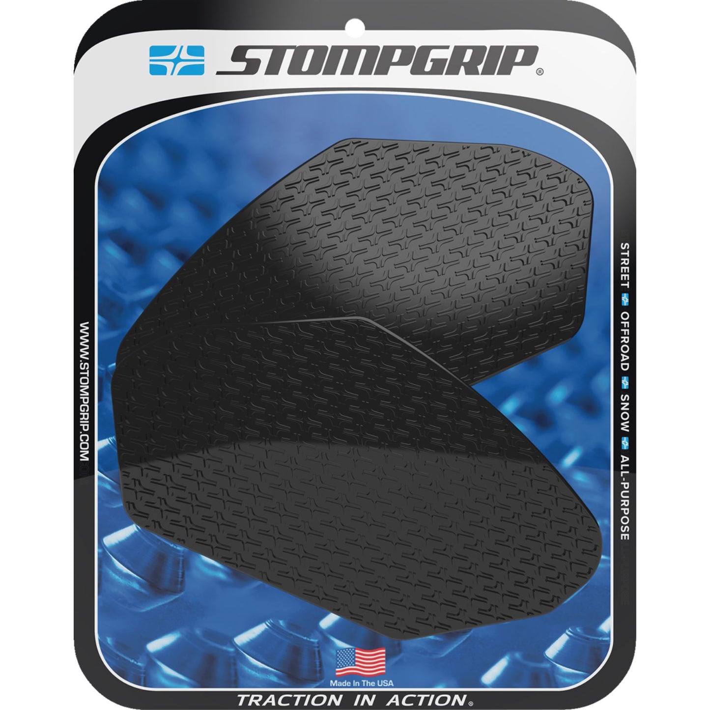 Stompgrip Traction Pad Tank Grips - Icon - Black for Ninja 650 | Z 400/650 [MPN: 55-14-0140B]_1731712