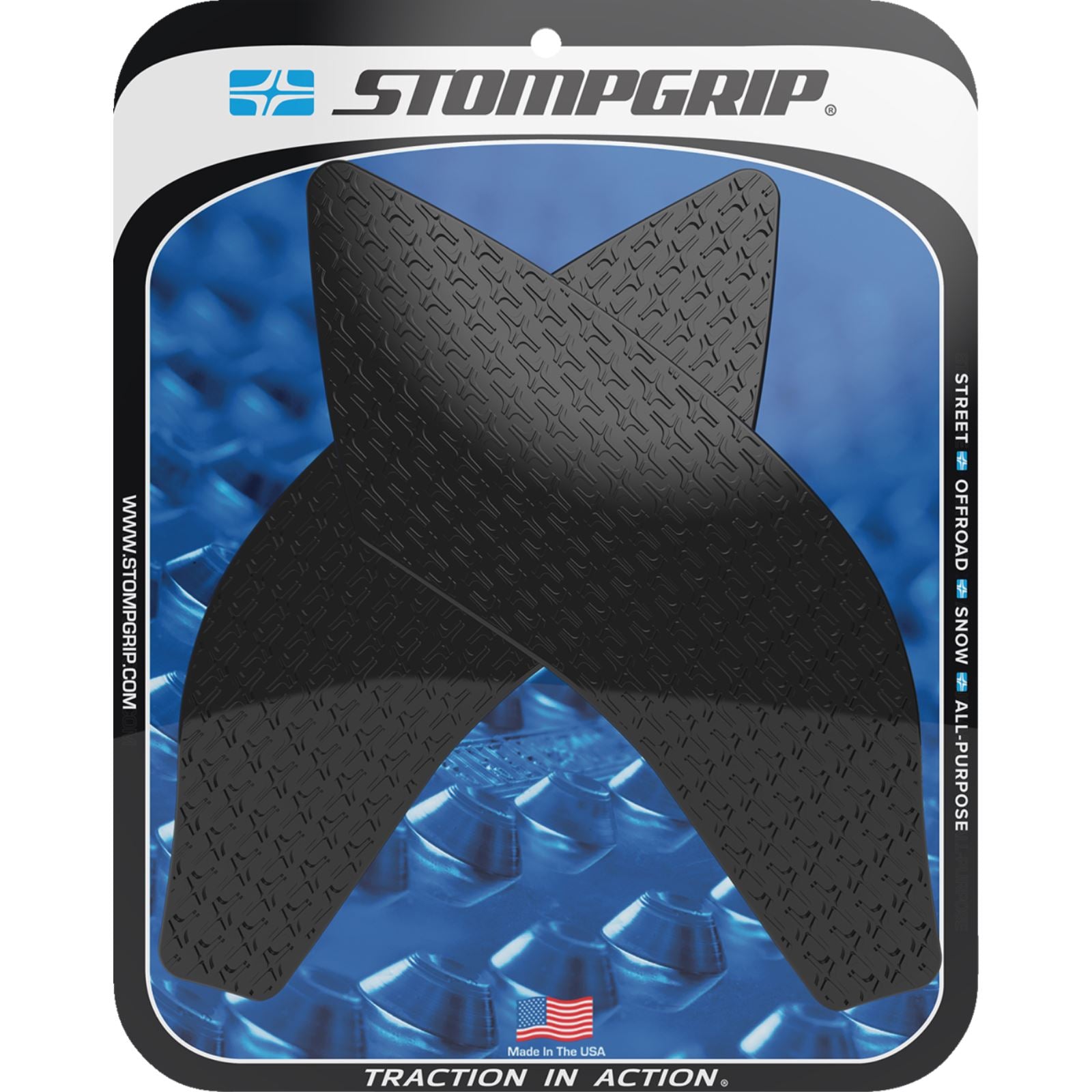 Stompgrip Traction Pad Tank Grips - Icon - Black for Honda [MPN: 55-14-0161B]_1731392