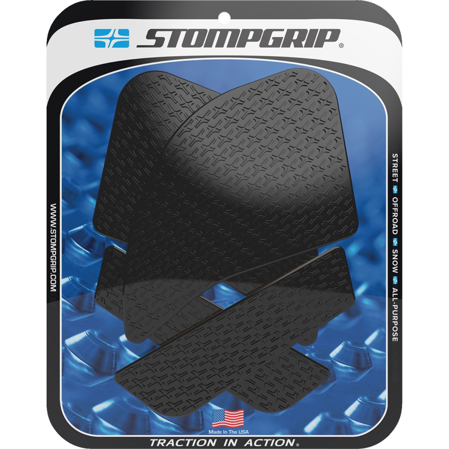 Stompgrip Traction Pad Tank Grips - Icon - Black for Ninja 1000 SX [MPN: 55-14-0178B]_1731767