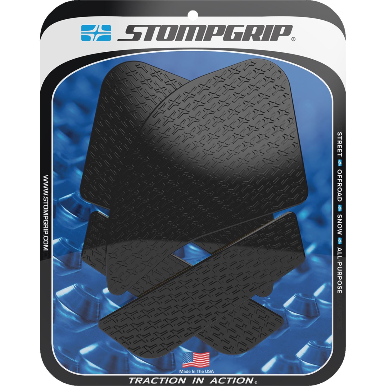 Stompgrip Traction Pad Tank Grips - Icon - Black for Ninja 1000 SX [MPN: 55-14-0178B]_1731767