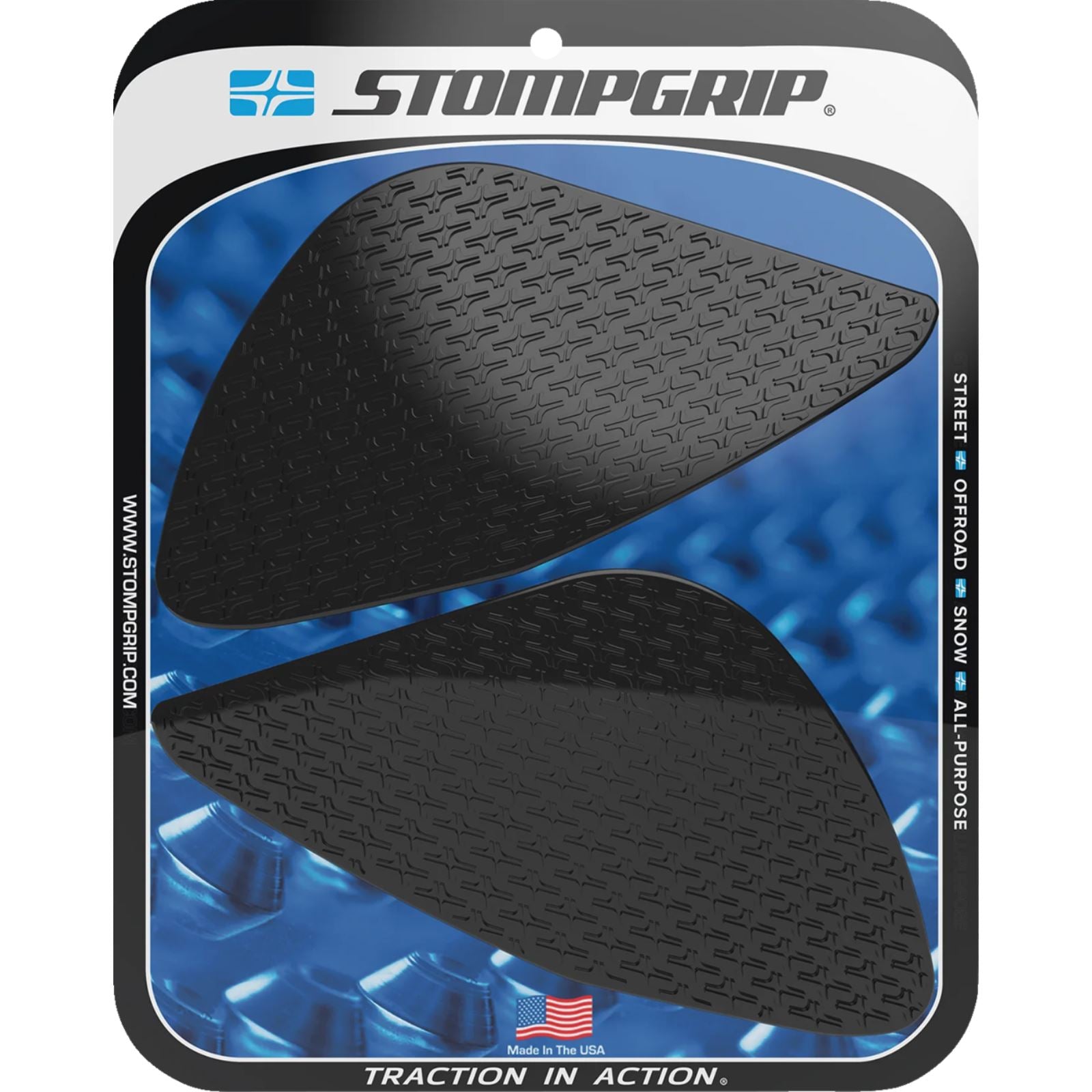 Stompgrip Traction Pad Tank Grips - Icon - Black for Speed Triple 1200RR/RS [MPN: 55-14-0183-1B]_1731764