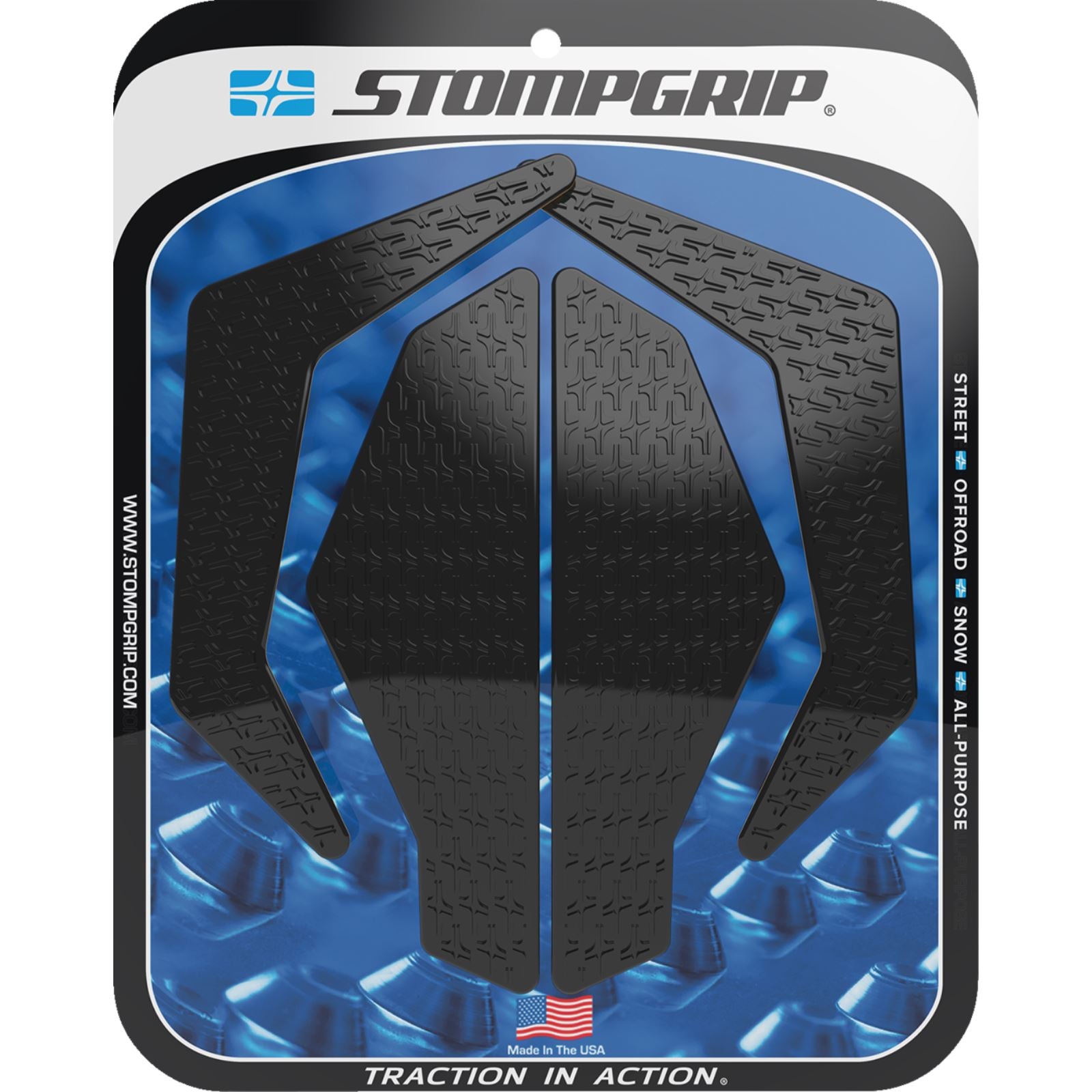 Stompgrip Traction Pad Tank Grips - Icon - Black for Katana [MPN: 55-14-0187B]_1731780