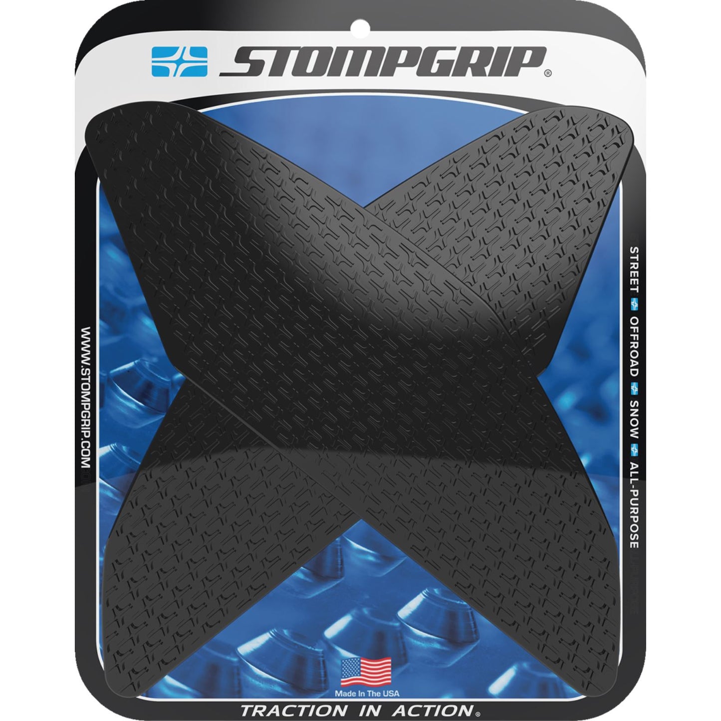Stompgrip Traction Pad Tank Grips - Icon - Black for GSX-S 1000/GT [MPN: 55-14-0188B]_1731551