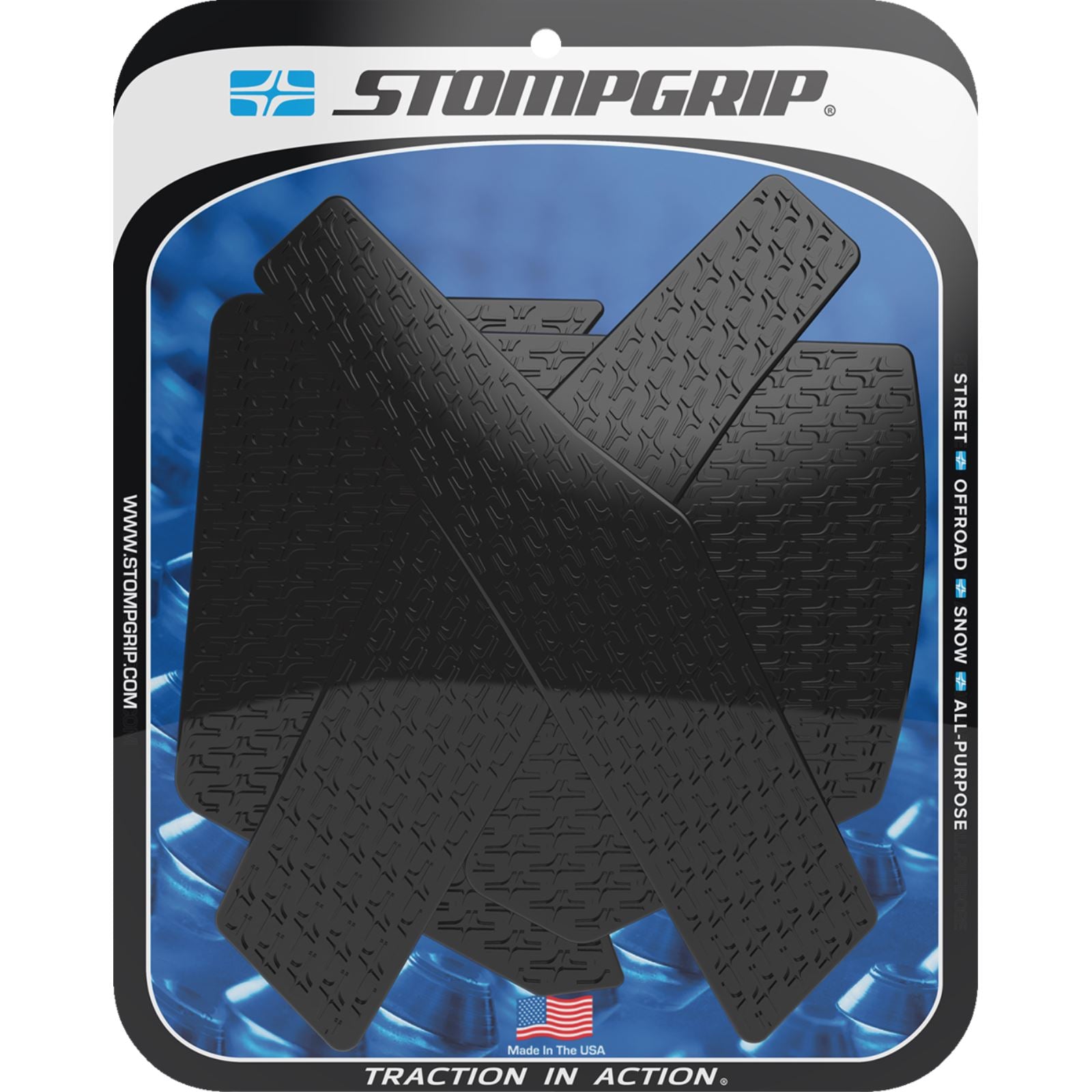 Stompgrip Traction Pad Tank Grips - Icon - Black for CRF300L/Rally [MPN: 55-14-0190B]_1731865