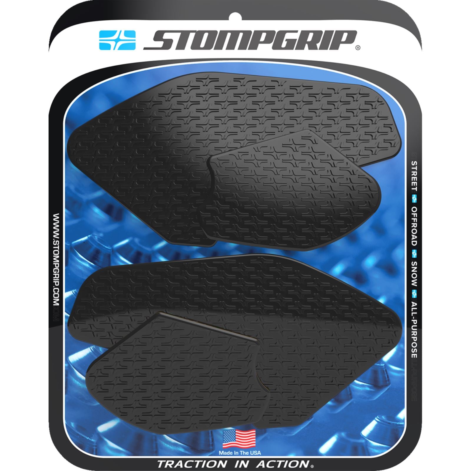 Stompgrip Traction Pad Tank Grips - Icon - Black for MT-07 [MPN: 55-14-0195B]_1731648