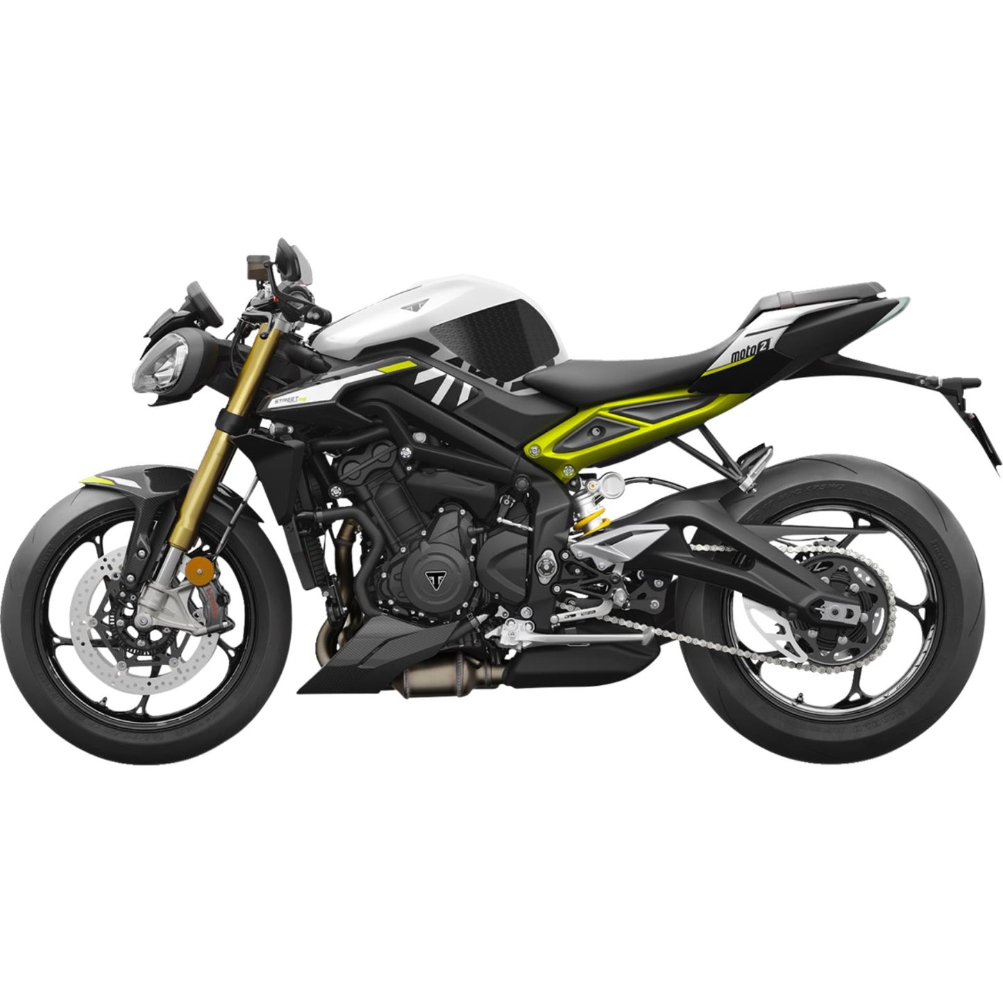 Stompgrip Traction Pad Tank Grips - Icon - Black for Street Triple 765 [MPN: 55-14-0199B]_1731641