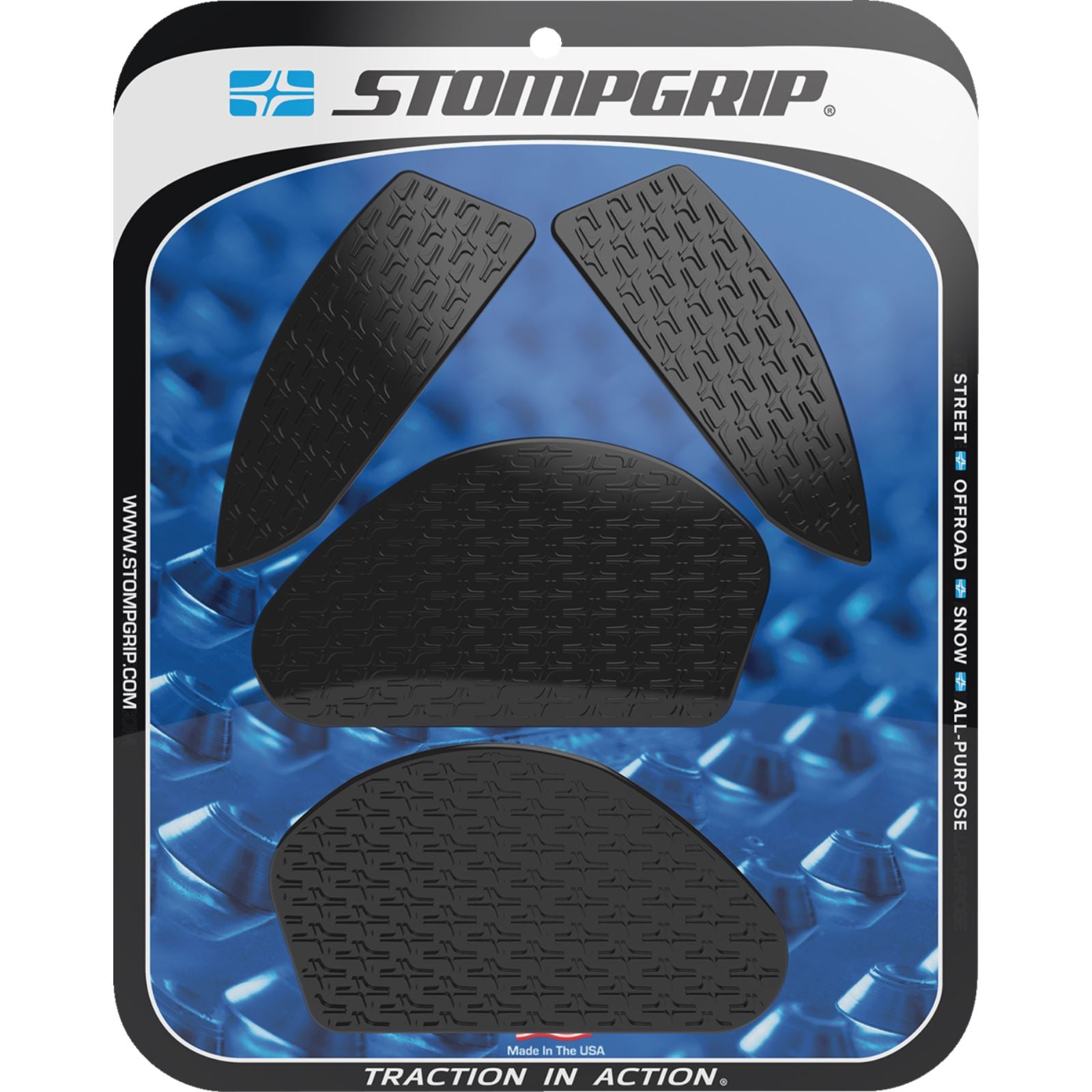 Stompgrip Traction Pad Tank Grips - Icon - Black for MT-03 [MPN: 55-14-0205B]_1731621