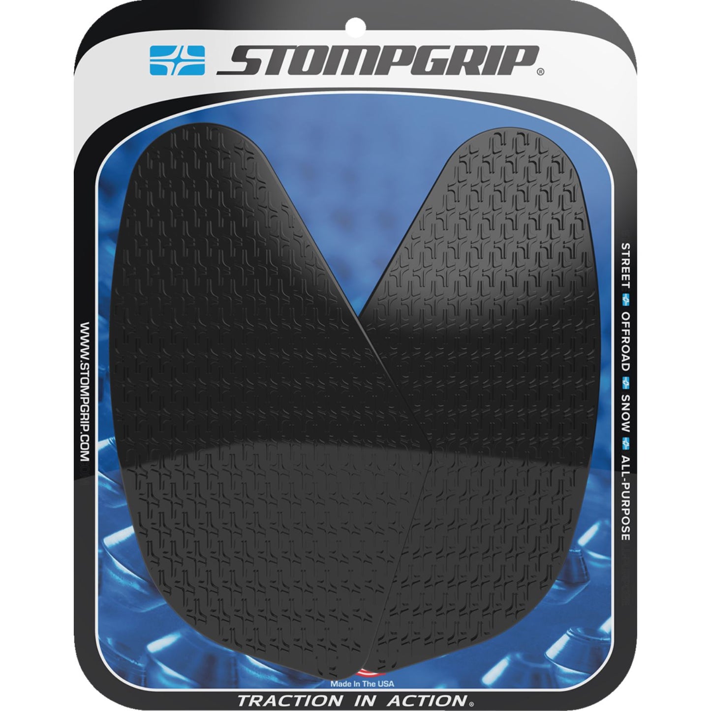 Stompgrip Traction Pad Tank Grips - Icon - Black for Tracer 9 GT [MPN: 55-14-0209B]_1731393