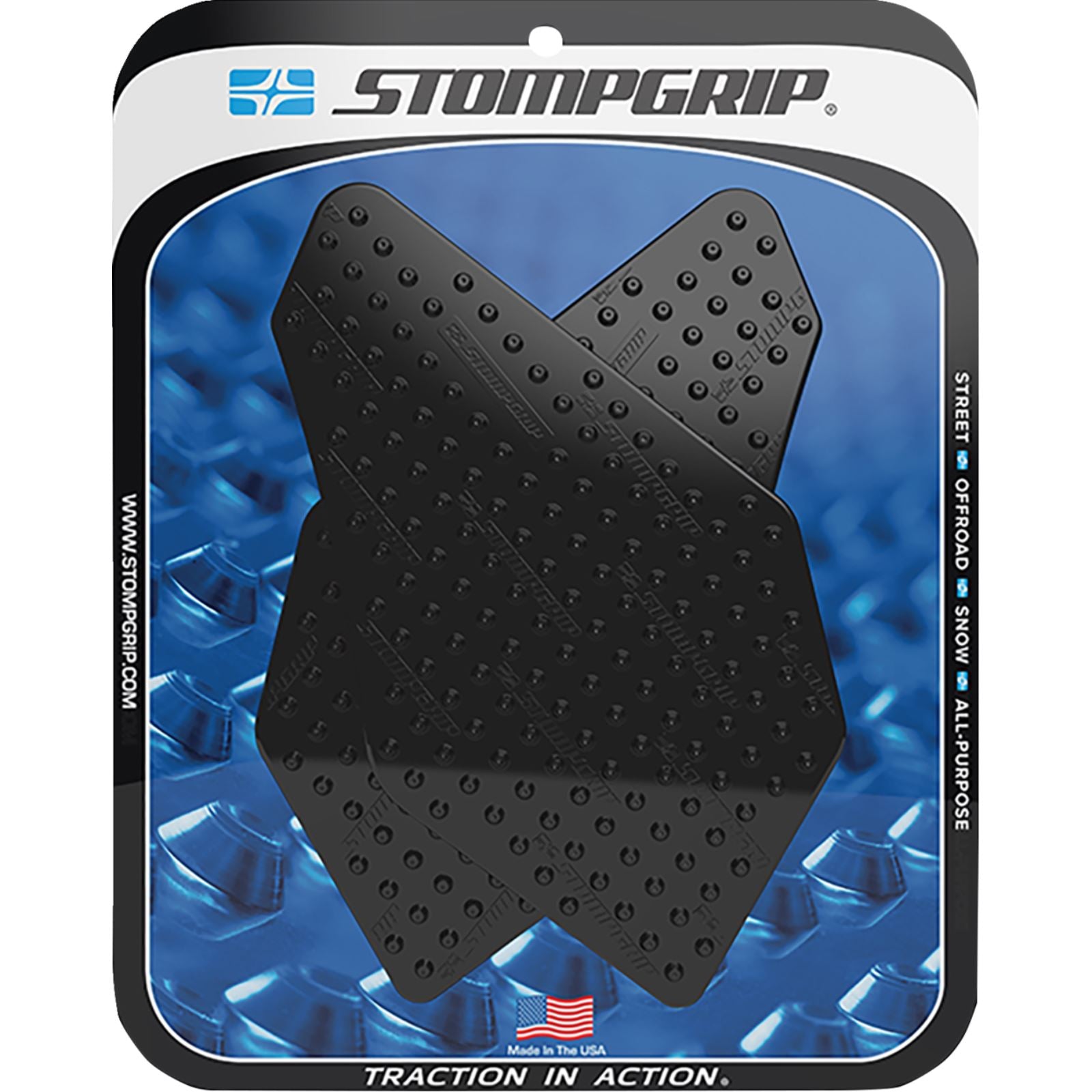 Stompgrip Traction Pad Tank Grips - Volcano - Black for Versys-X 300 [MPN: 55-10-0028-1B]_1731836