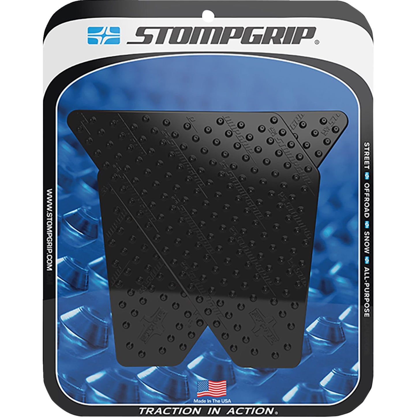 Stompgrip Traction Pad Tank Grips - Volcano - Black for DR 650 S [MPN: 55-10-0060-4B]_1731684
