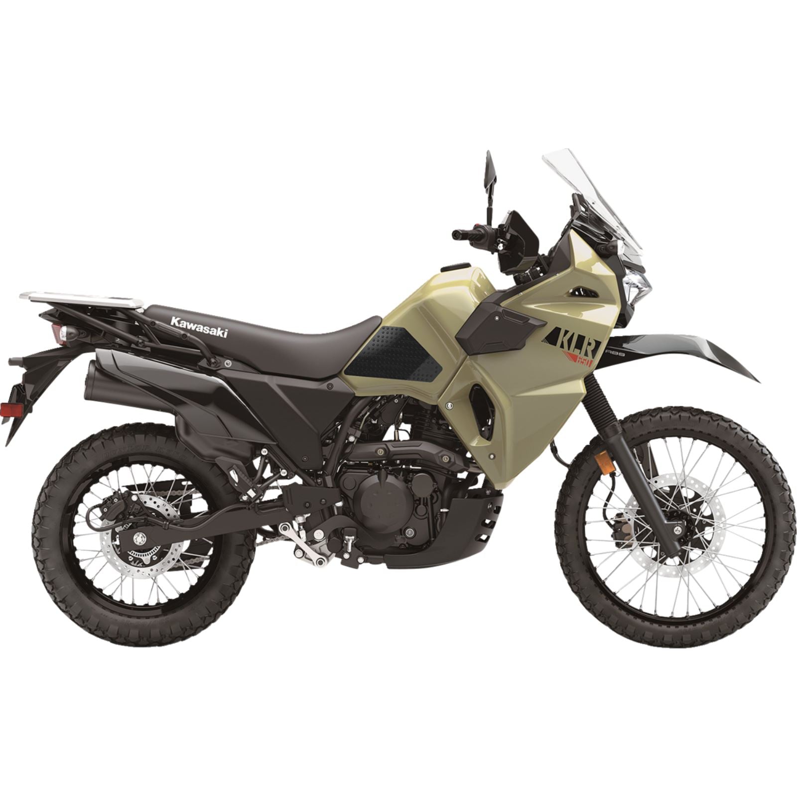 Stompgrip Traction Pad Tank Grips - Volcano - Black for KLR 650 [MPN: 55-10-0060-6B]_1731442