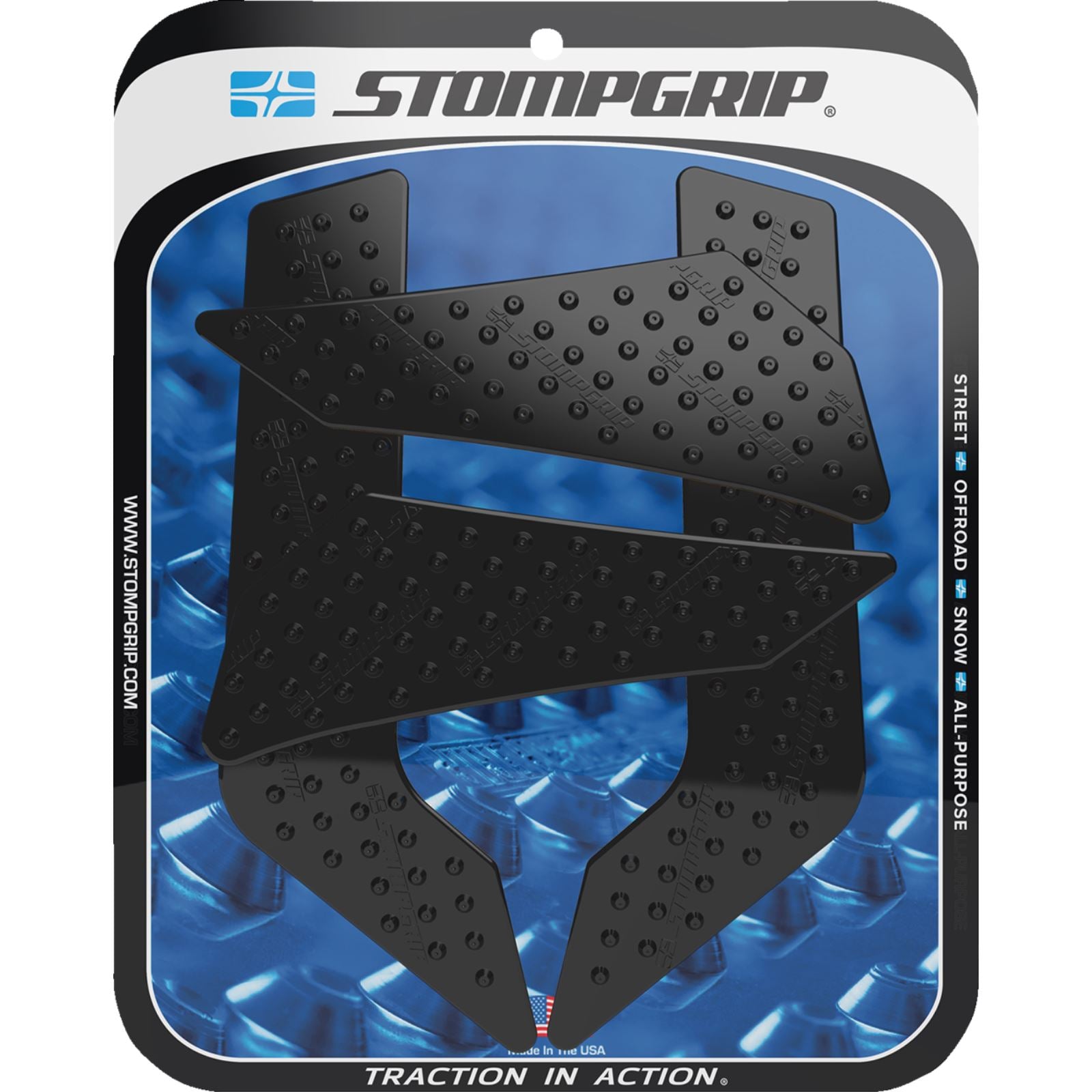 Stompgrip Traction Pad Tank Grips - Volcano - Black for XT 250 [MPN: 55-10-0126B]_1731880